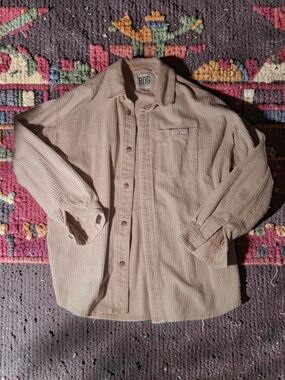 BDG Light Beige Oversized Corduroy Shacket XL